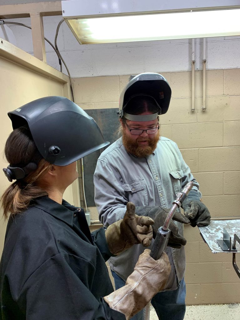 Cosmetology students at Central Tech learn tack welding