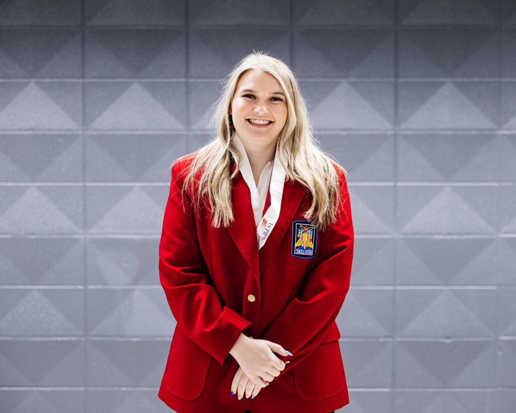 Earning 2nd place in Customer Service for secondary students is Kaitlyn Williams, Bristow. 
