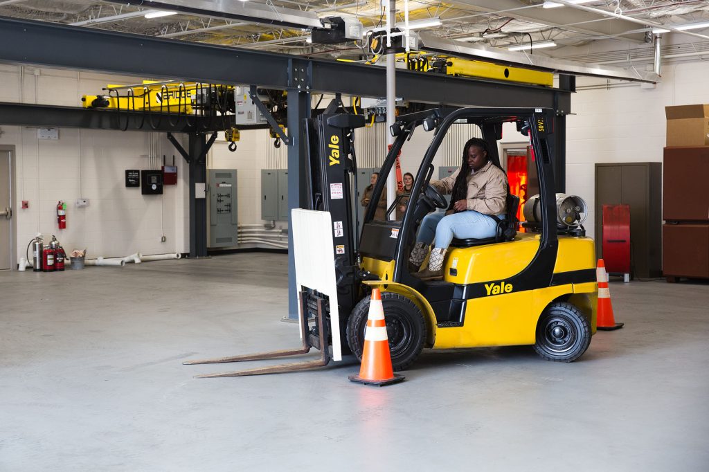 Forklift training at Central Tech Sapulpa