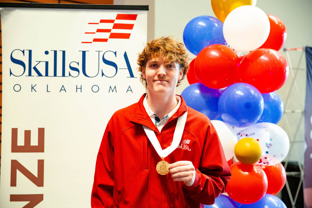 HVACR Earning 3rd place in HVAC-R for post-secondary students is Preston Scheulen, Mounds.