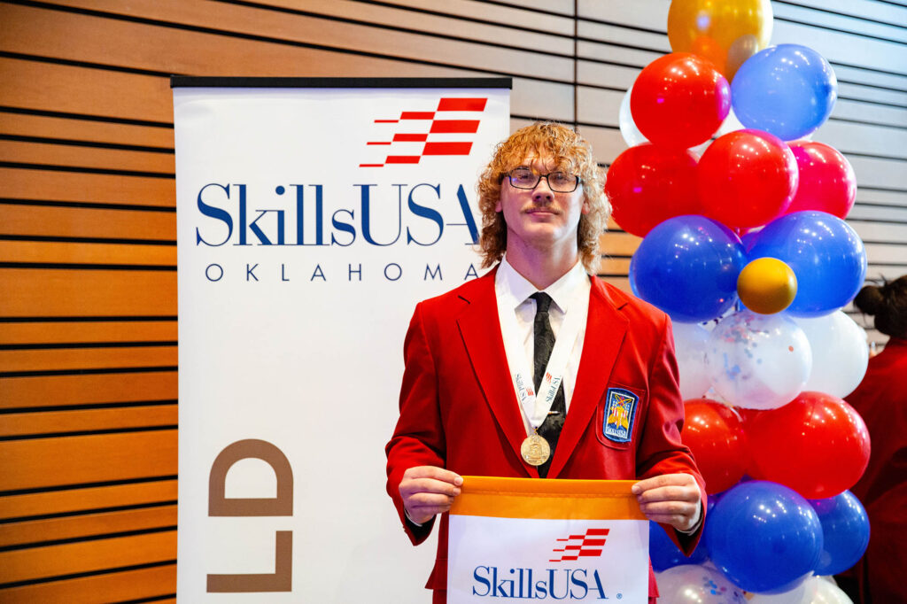 Motorcycle_Grimes Earning 1st place in Motorcycle Service Technology for secondary students is Triton Grimes, Ripley.