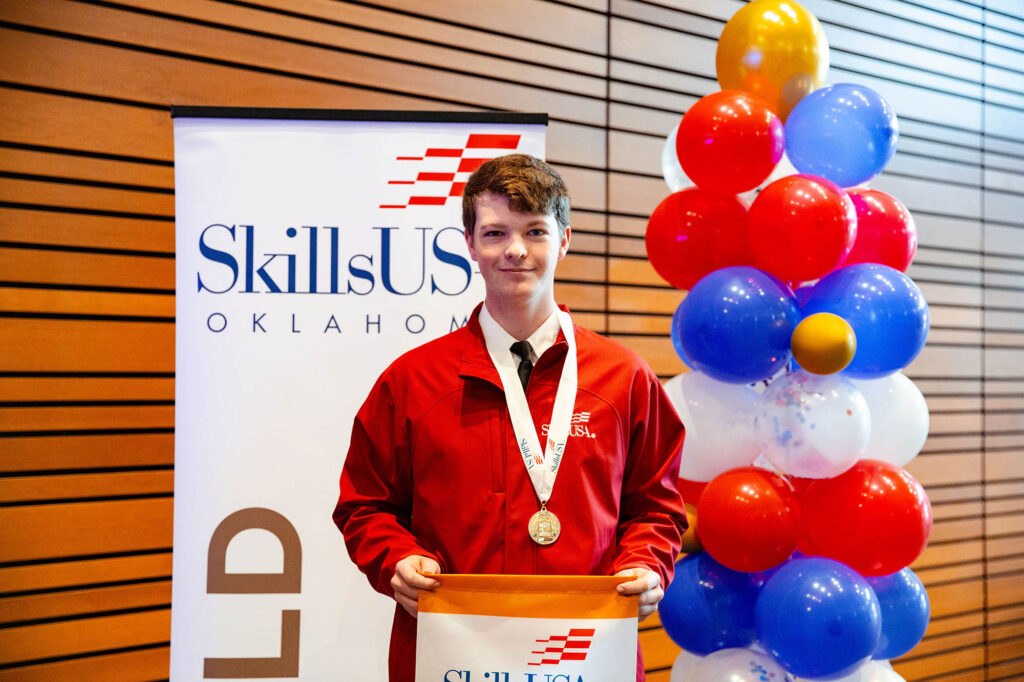 Plumbing_Keeler Earning 1st place in Plumbing for post-secondary students is Austin Keeler, Ponca City.