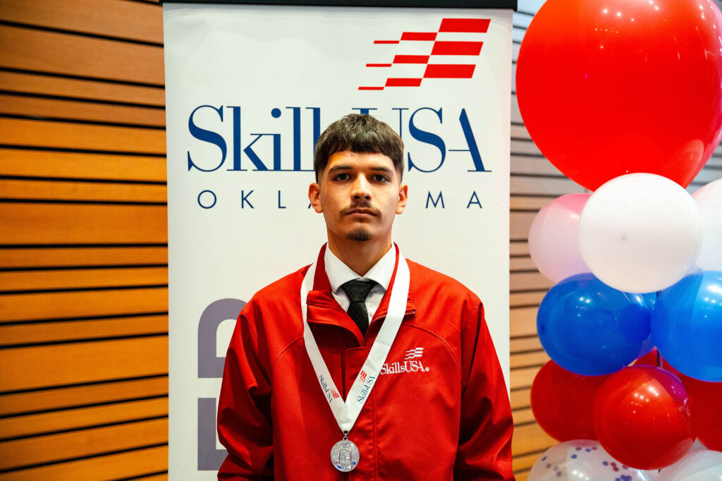 Plumbing_Quiroz Earning 2nd place in Plumbing for secondary students is Miguel Quiroz, Sapulpa.
