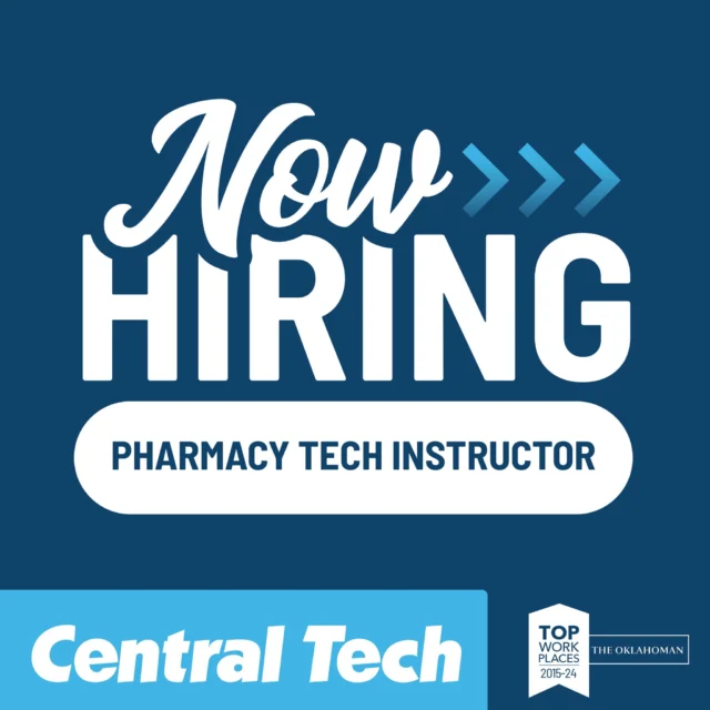 HIRING ➡️ Pharmacy Tech Instructor on the Sapulpa campus

Learn More 🔗 tinyurl.com/bdfjwh6c