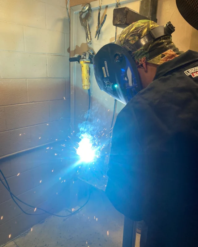 🔥 Our Welding on the Farm students are getting hands-on experience in class!