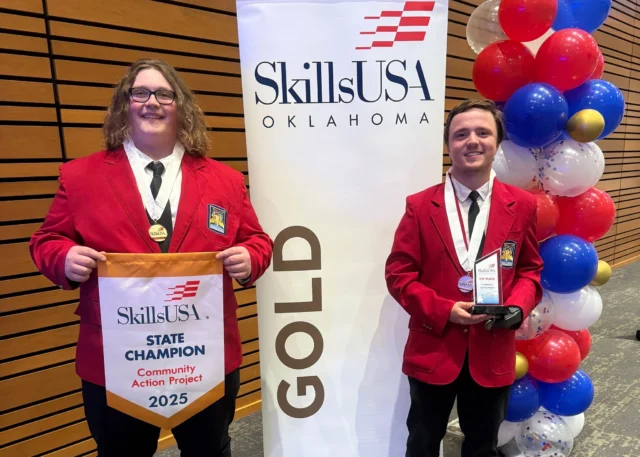 Congratulations to Connor Venable and Eugene Williams on earning 2nd place at @skillsusa National Leadership Conference for their Community Action Project!