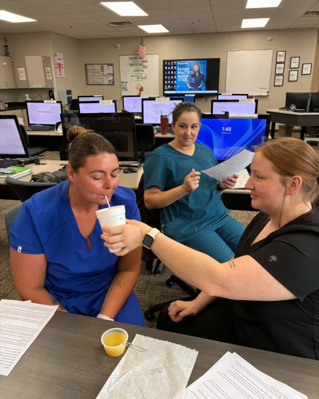 A new class of CNA students, including a husband and wife duo, kicked things off by learning how to feed each other.