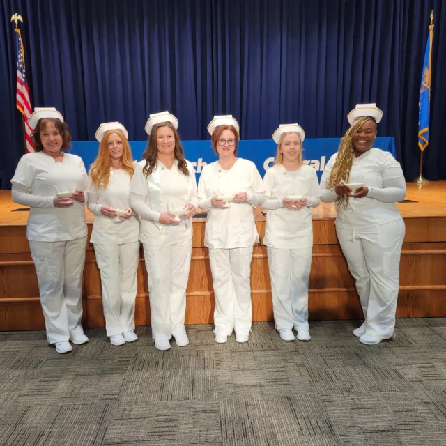 Congratulations to our newest Practical Nursing graduates! Your hard work and dedication have paid off. We’re proud to celebrate this milestone with you and excited to see the impact you’ll make in the healthcare field.
(L to R): Athena Plum, Mannford; Kerie Roebuck, Bristow; Samantha Busby, Bristow; Melinda Gordon, Bristow; Emily Guion, Stroud; Bryanna Perkins, Drumright