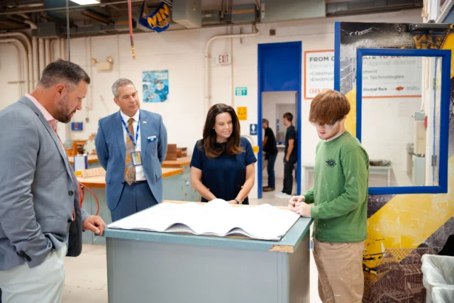 We were honored to host Kyla Guyette with the Oklahoma Workforce Commission, Skye McNiel with @okacte, and Brent Haken with @oklahomacareertech for a tour of our Drumright campus.

During their visit, they spoke with students and instructors, observed Pre-Engineering students receiving peripheral vision checks in Medical Assisting, reviewed floor plans for the house our Construction students are building, watched Pipeline students run a pig, and even got behind the wheel of a semi - with Mrs. Guyette taking the driver’s seat!

Thank you for taking the time to see how Central Tech is preparing Oklahoma’s future workforce.