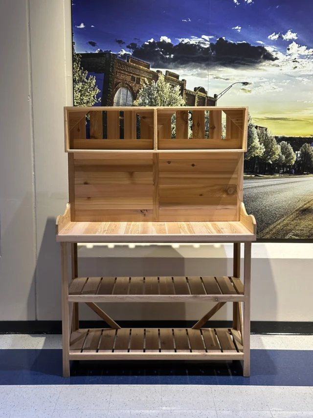 🛠️ Built with skill. Built with pride. Construction students created this beautiful potting bench, and one lucky guest on each campus will take one home at Open House, Sunday, February 15 from 1-4!

Activities, food, prizes, demonstrations, and giveaways subject to change without notice due to weather conditions and/or limited quantities and vary by campus.