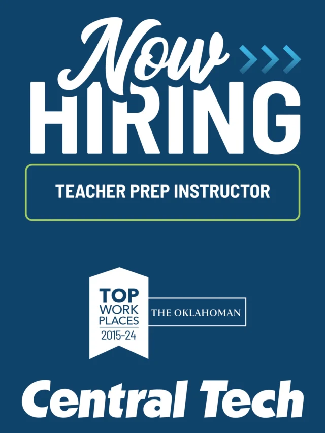 HIRING 👉 Help future teachers get their start.

We’re looking for a Teacher Prep Instructor at our Drumright campus to lead students who are interested in becoming educators. If you love the classroom and want to mentor the next generation of teachers, this role is a great fit. In this position, you will:

🔵 Teach both the theory and practical side of education
🔵 Develop and update curriculum for the Teacher Prep program
🔵 Support students with college and career planning
🔵 Document student skills and progress to help them move to their next step

We’re looking for an experienced educator with at least five years of teaching in elementary or secondary education, strong communication skills, and a heart for being a positive role model.