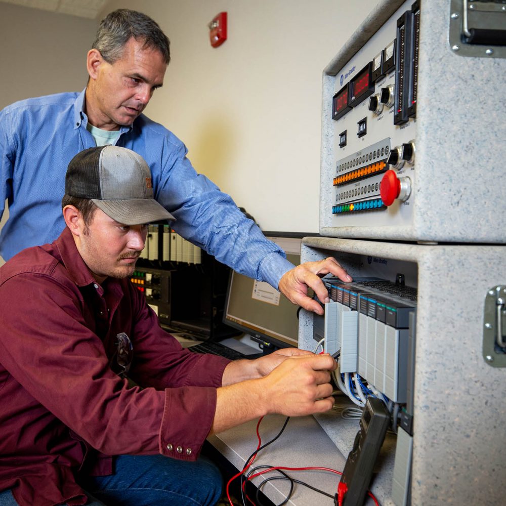 student learning Industrial Maintenance at Central Tech in Oklahoma